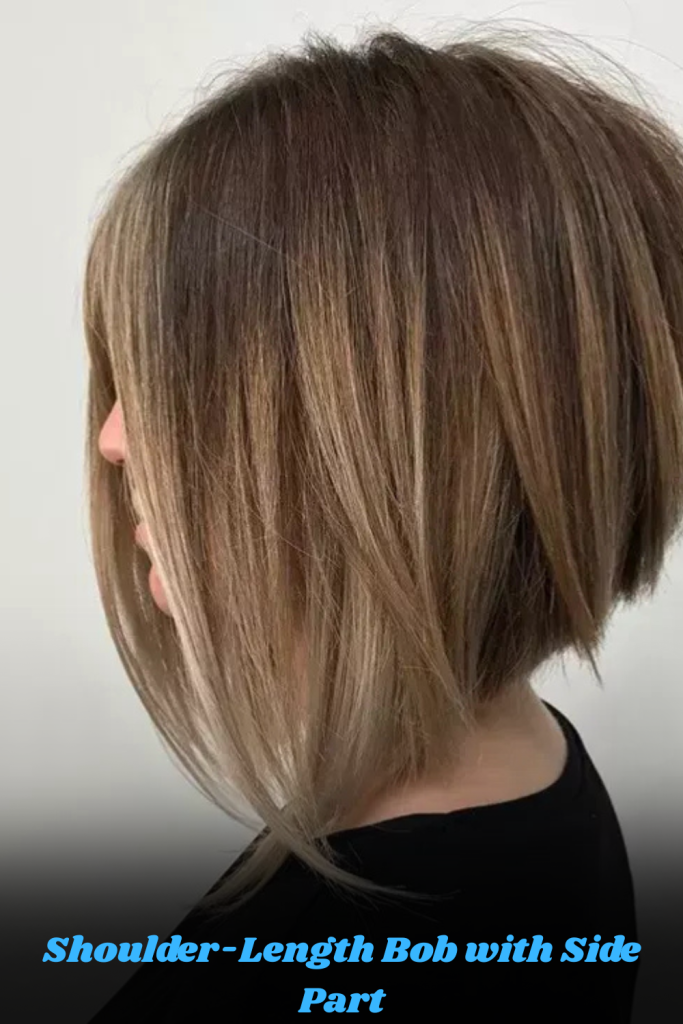 Shoulder-Length Bob with Side Part