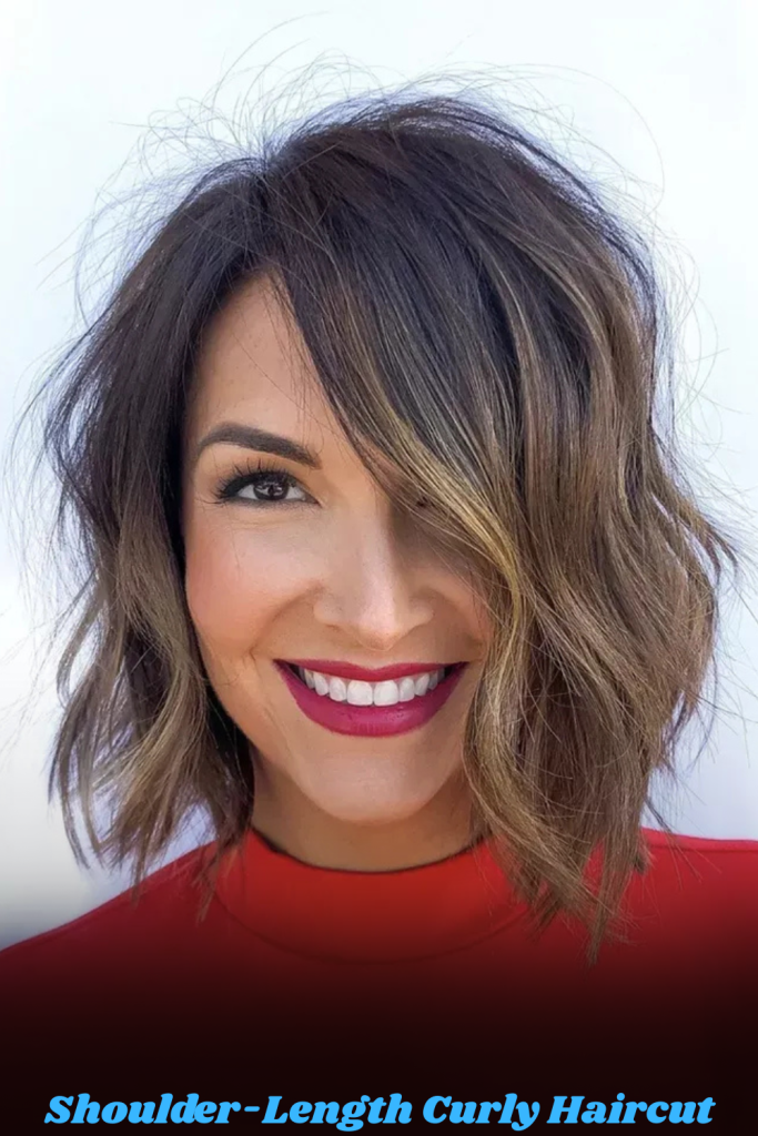 Shoulder-Length Curly Haircut