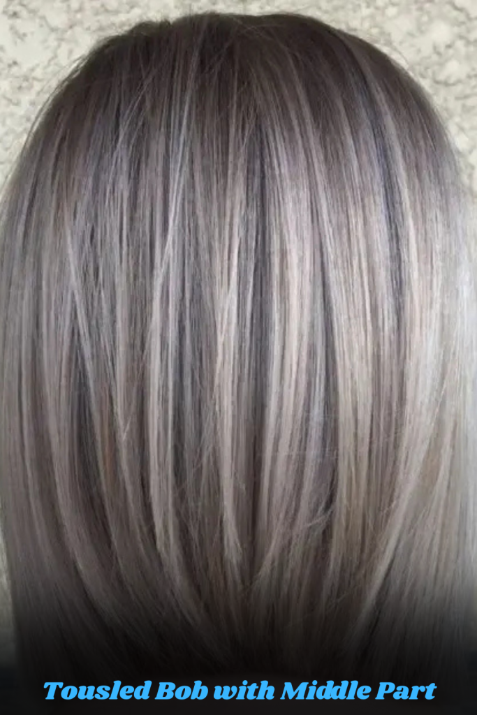 Tousled Bob with Middle Part