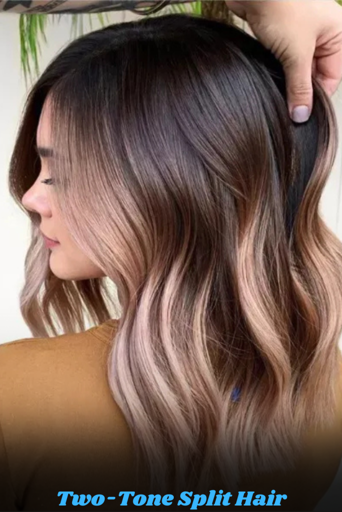 Two-Tone Split Hair