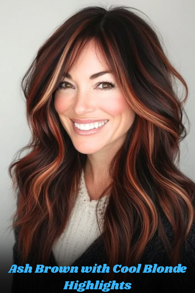 Ash Brown with Cool Blonde Highlights