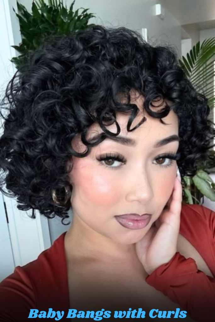 Baby Bangs with Curls