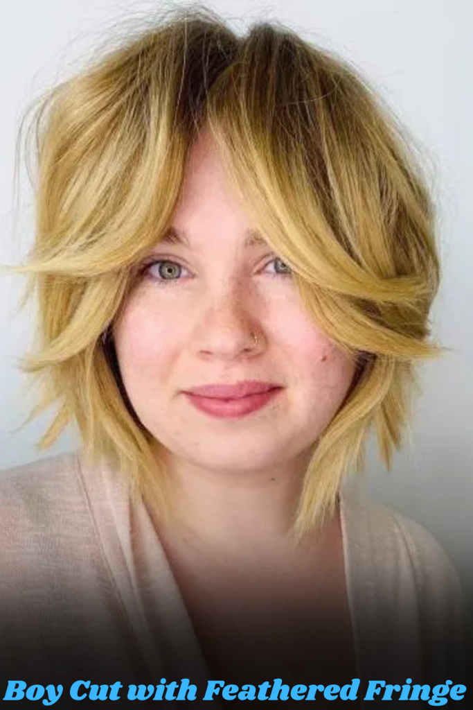 Boy Cut with Feathered Fringe