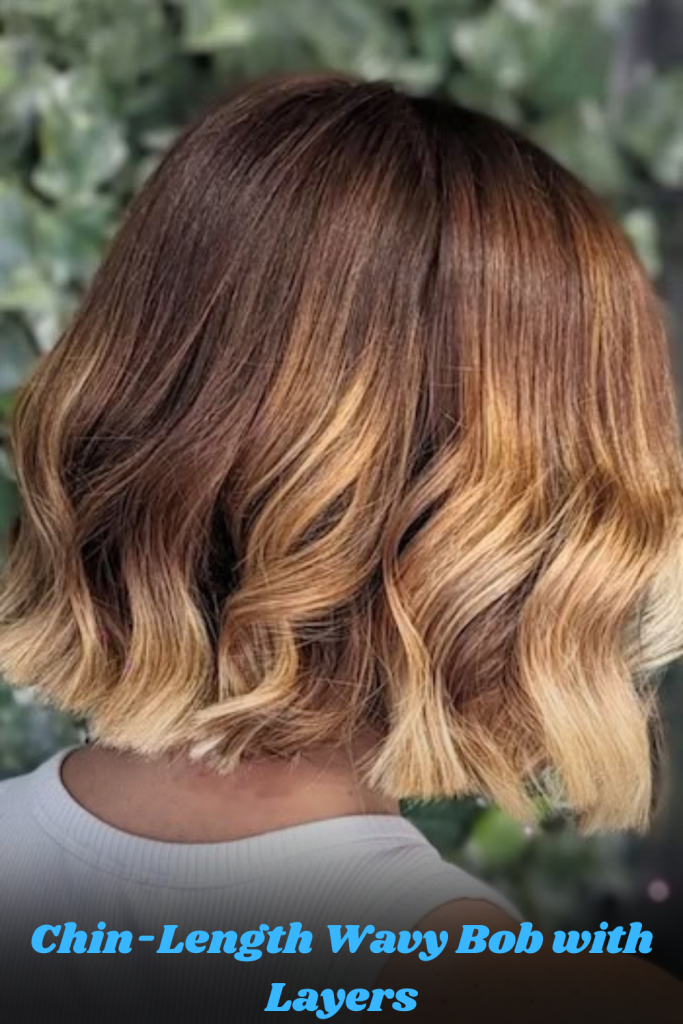 Chin-Length Wavy Bob with Layers