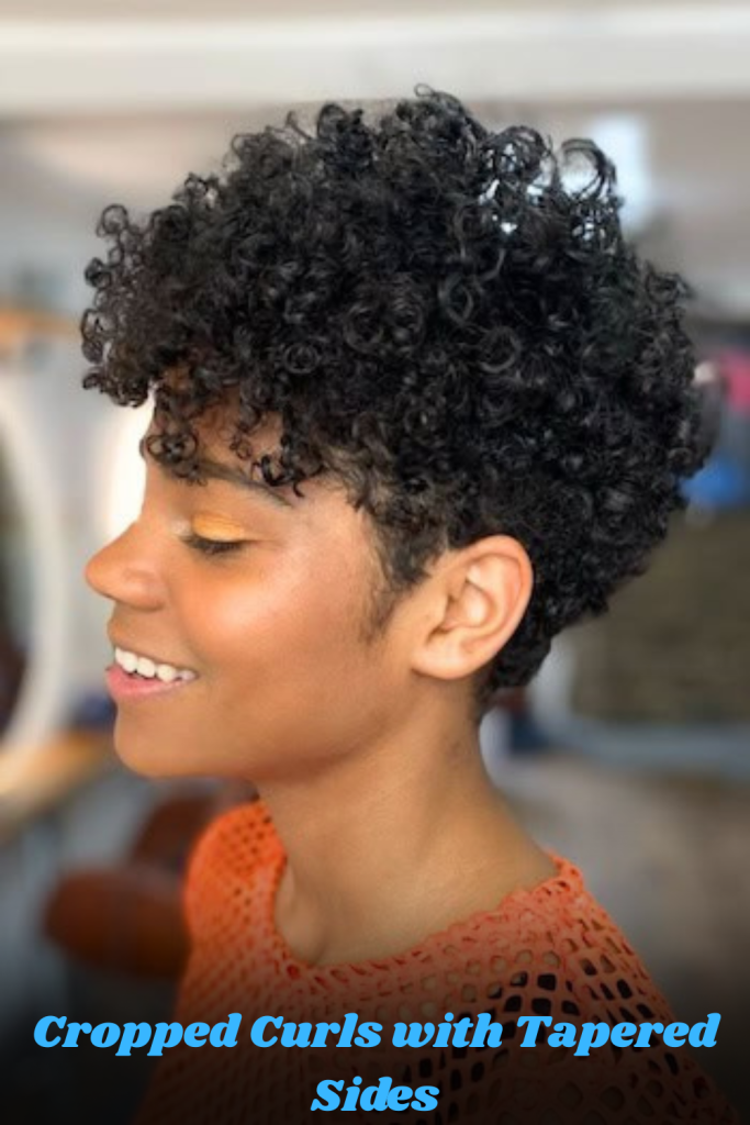 Cropped Curls with Tapered Sides