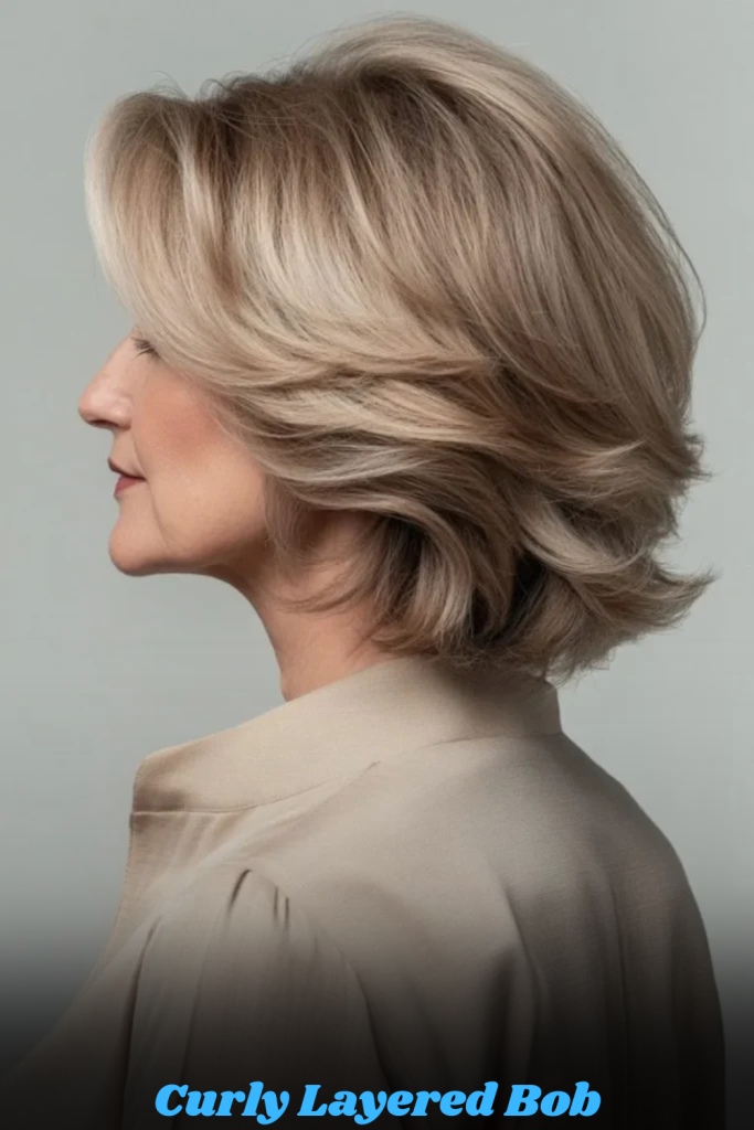 Curly Layered Bob