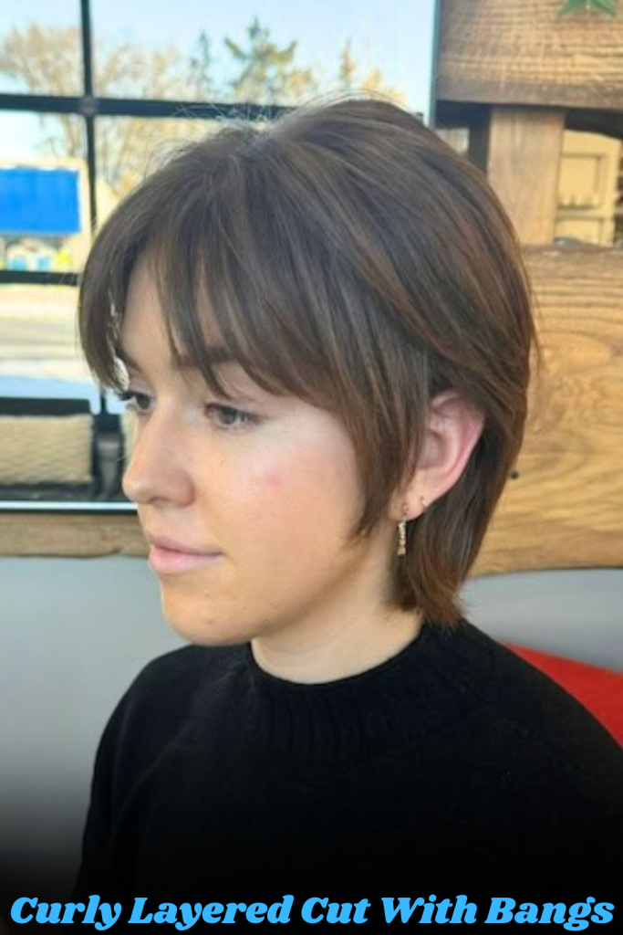 Curly Layered Cut With Bangs