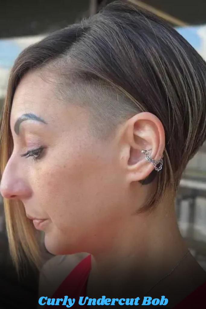 Curly Undercut Bob