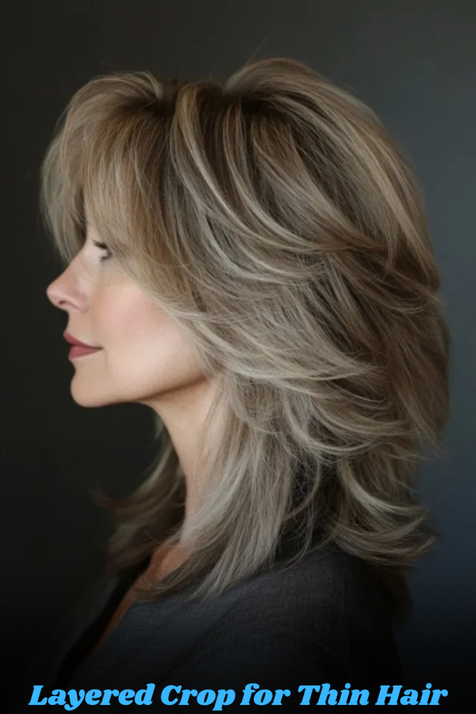 Layered Crop for Thin Hair