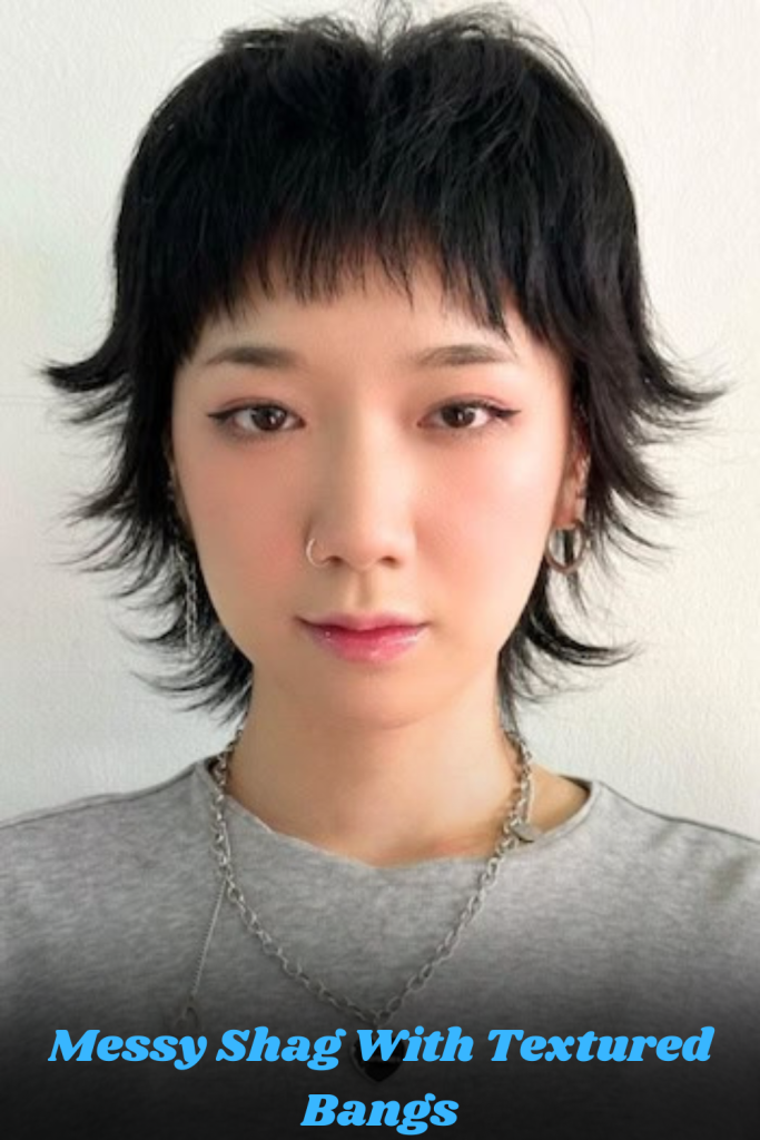 Messy Shag With Textured Bangs