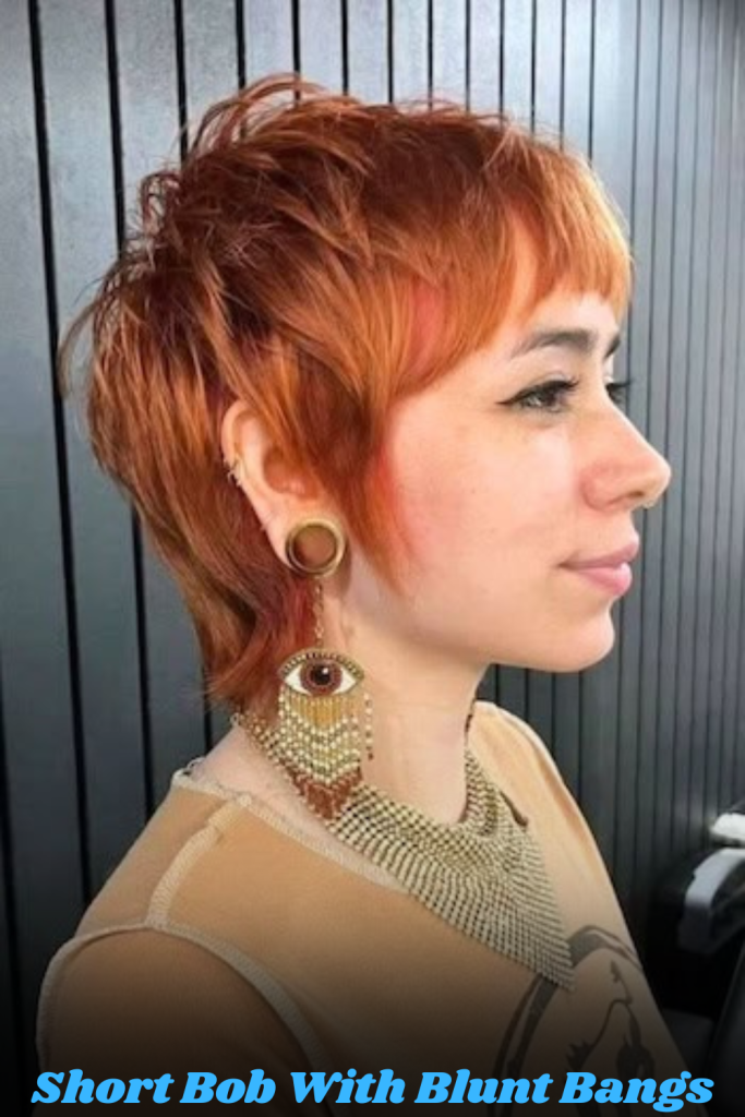 Short Bob With Blunt Bangs