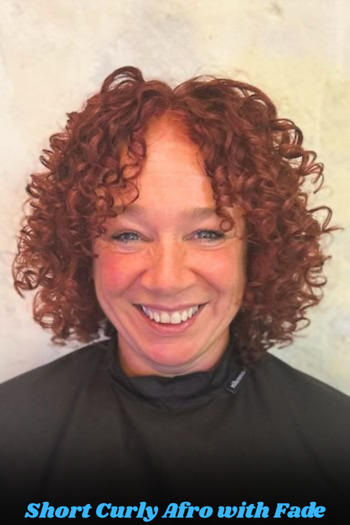 Short Curly Afro with Fade
