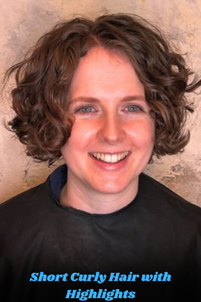 Short Curly Hair with Highlights