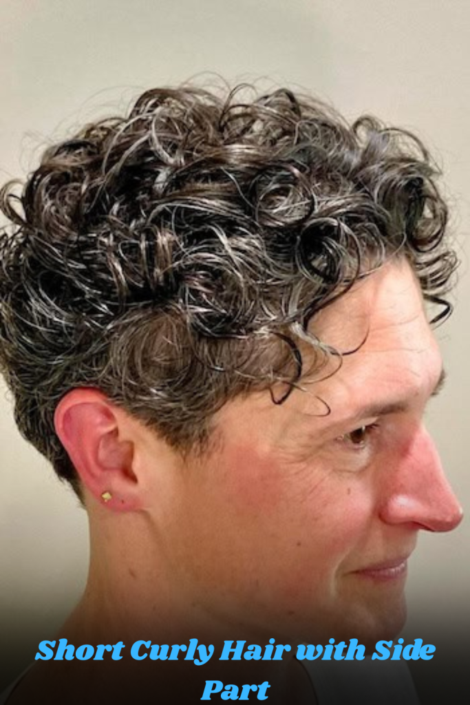 Short Curly Hair with Side Part