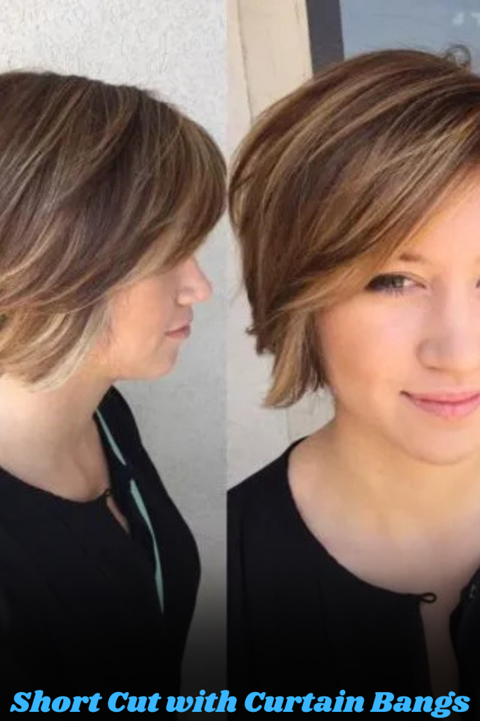 Short Cut with Curtain Bangs