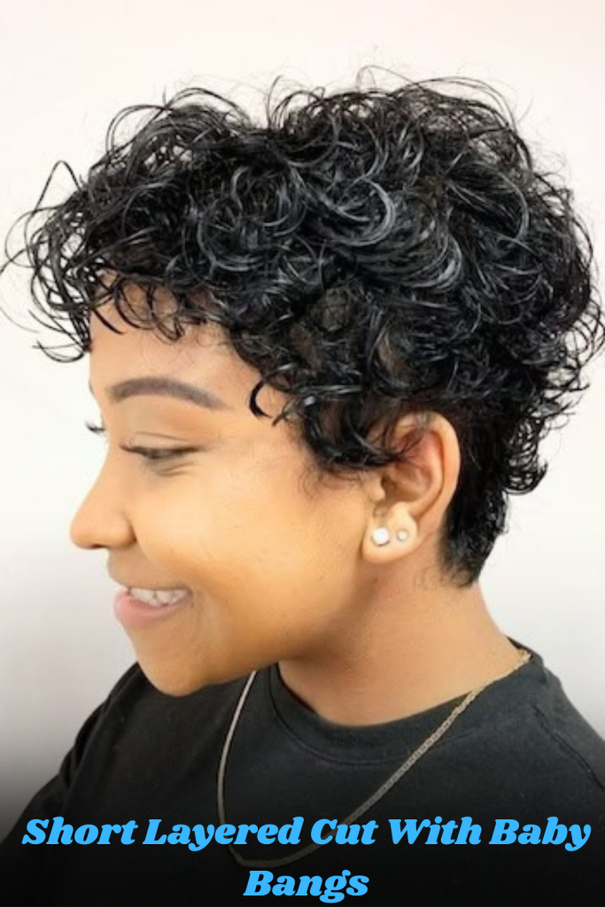 Short Layered Cut With Baby Bangs