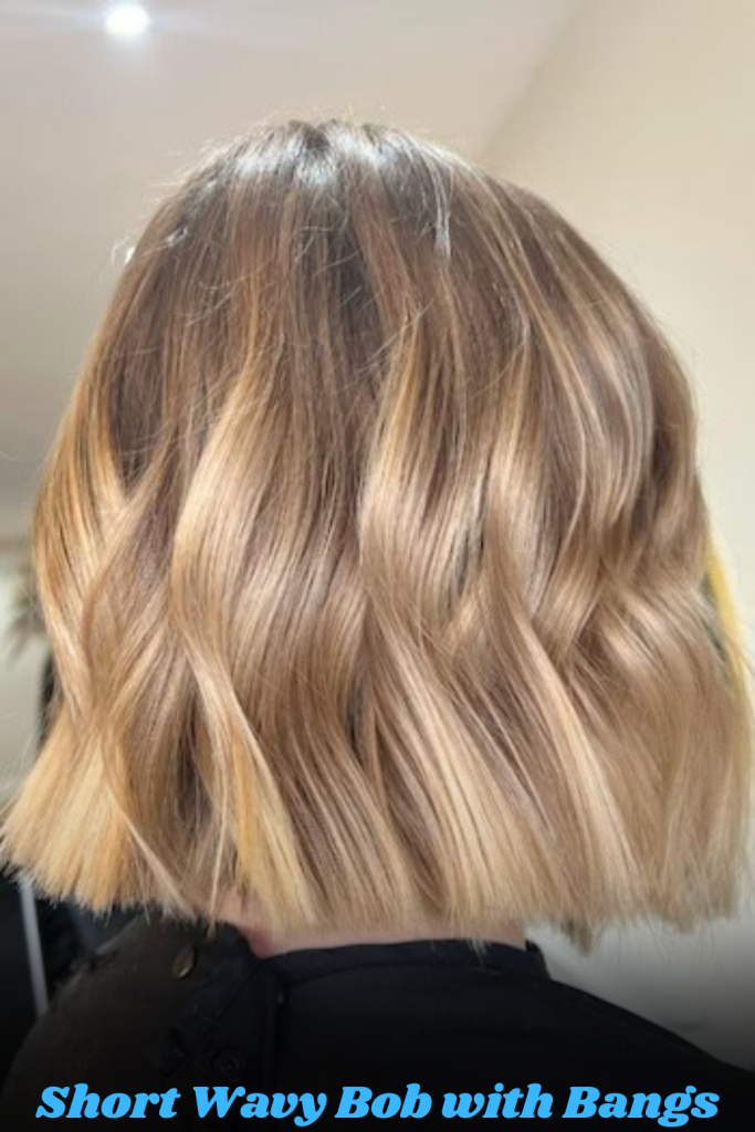 Short Wavy Bob with Bangs