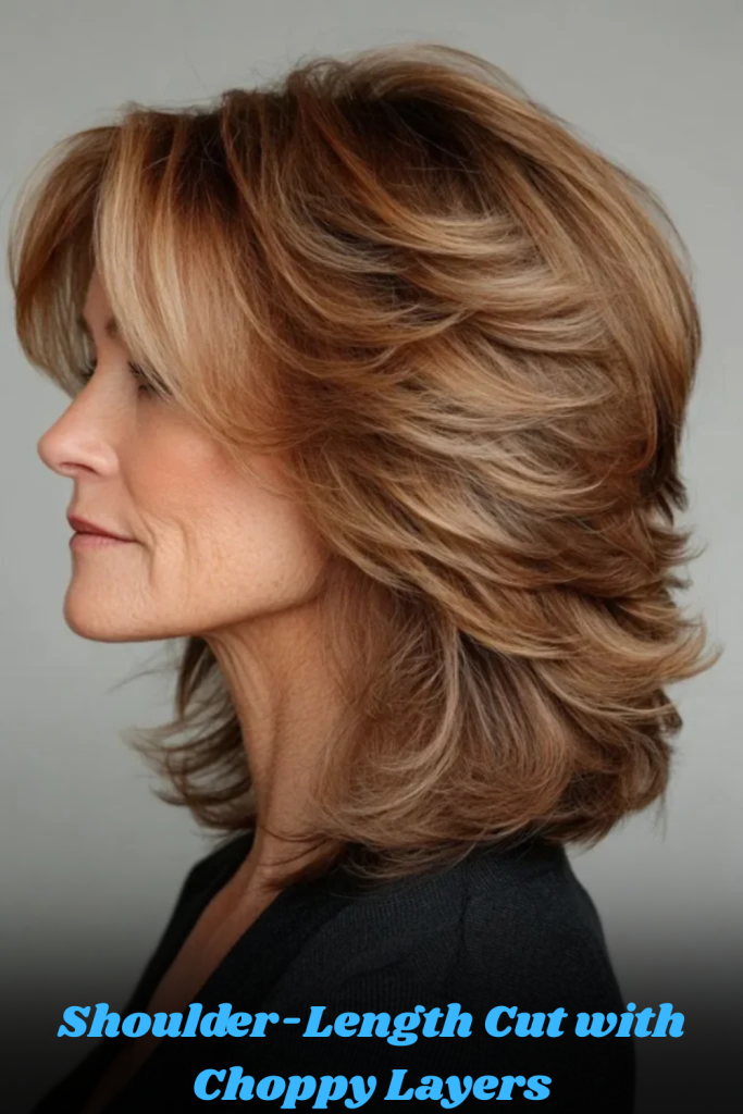 Shoulder-Length Cut with Choppy Layers