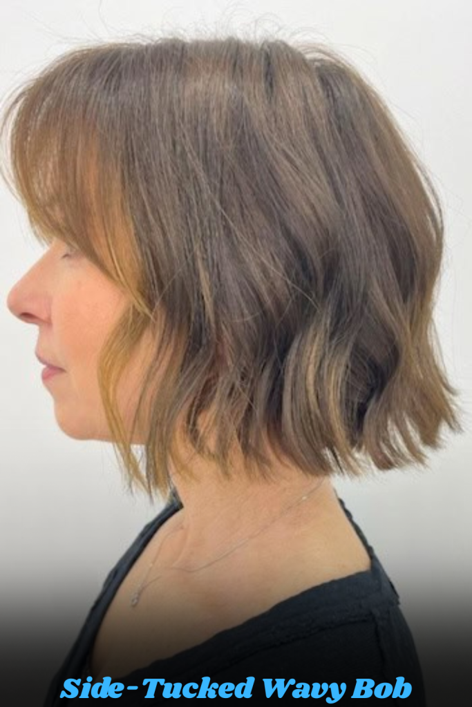 Side-Tucked Wavy Bob