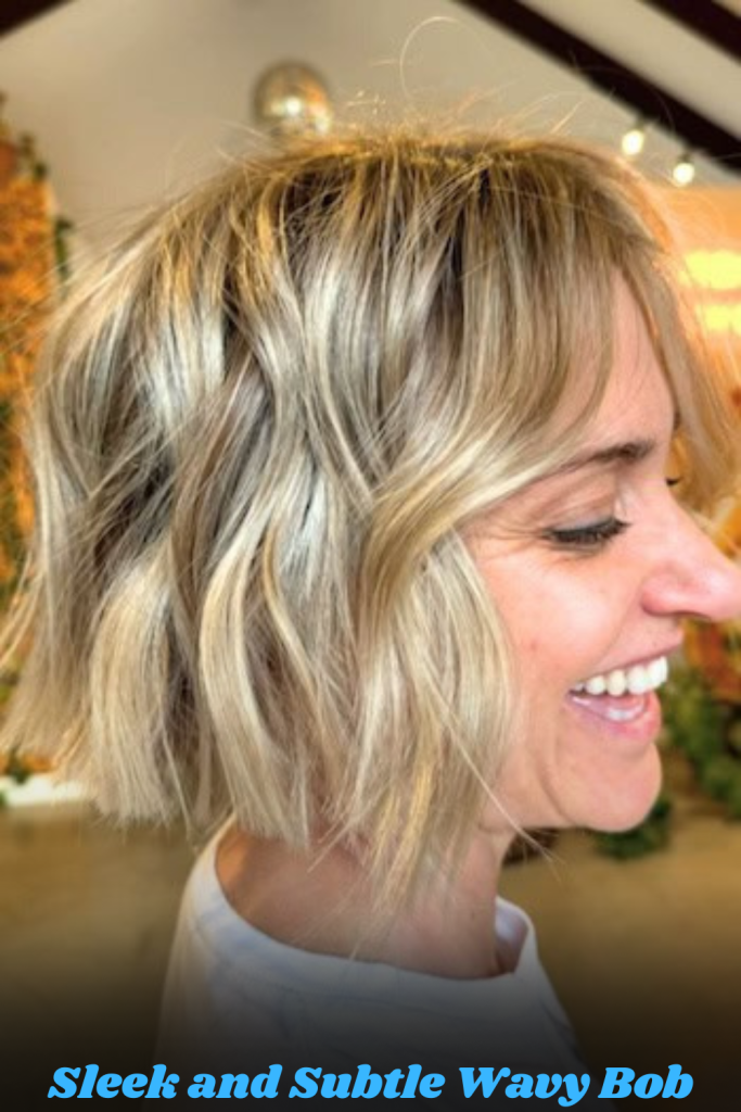 Sleek and Subtle Wavy Bob