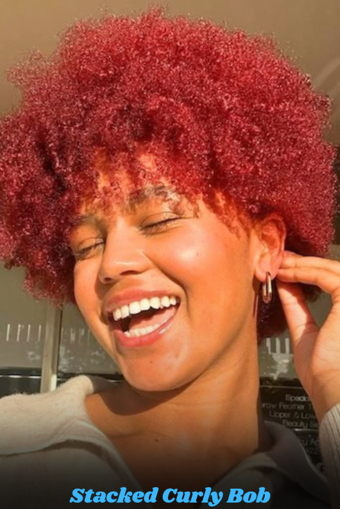 Stacked Curly Bob