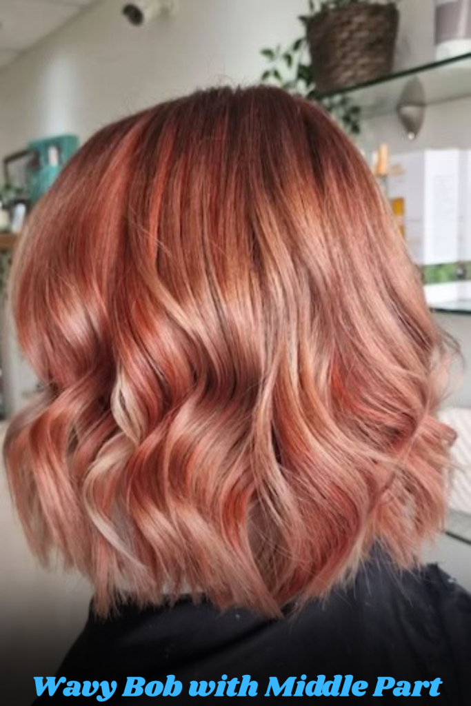 Wavy Bob with Middle Part